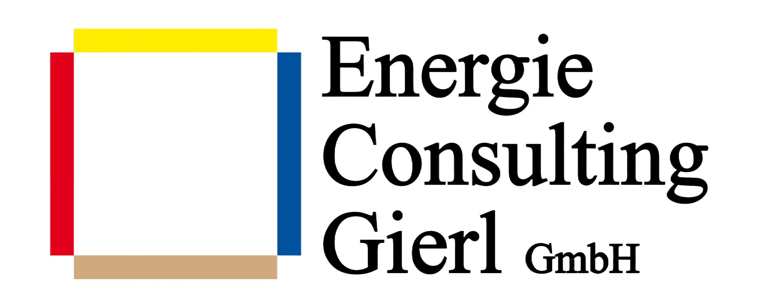 Logo von Energie Consulting Gierl GmbH mit Farbrand und Schriftzug.