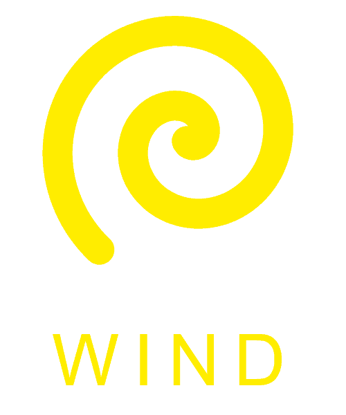 Windenergie Symbol, das nachhaltige Energiequellen repräsentiert.
