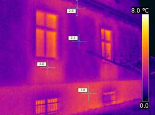 Thermografieaufnahme zur Untersuchung der Gebäudehülle